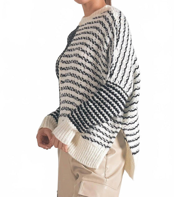 ELAN Mara Rundhalspullover Weiß Medium 4