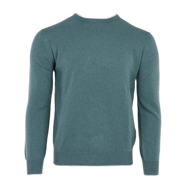 The Pashmere Kaschmir Rundhalspullover Herren Grün XXL 2