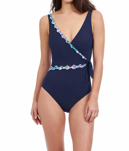 Profile by Gottex Standard Harmony Tankini Halter Bleu US 8 2