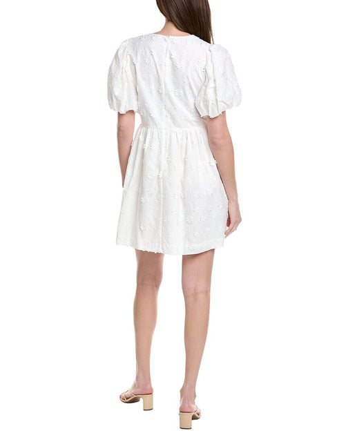 Nanette Lepore Kurzarm Minikleid Weiß US 8 3
