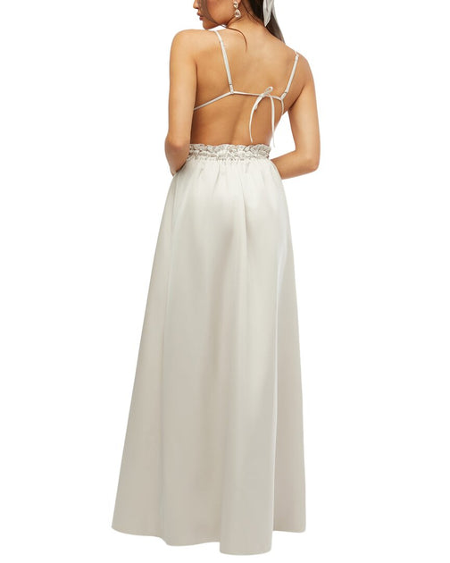 WeWoreWhat Ruffle Bib Maxi Dress