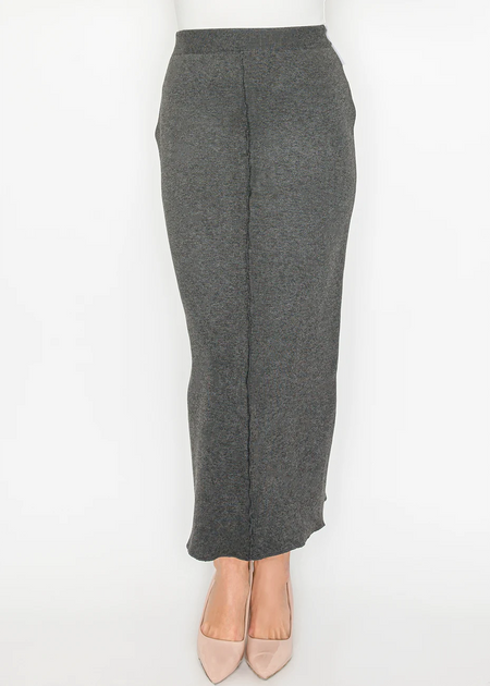 Yal New York Knit Skirt Grey Medium 2