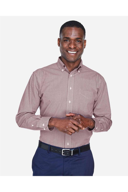 Devon & Jones Crown Collection Woven Dress Shirt Brown 4XLarge 4