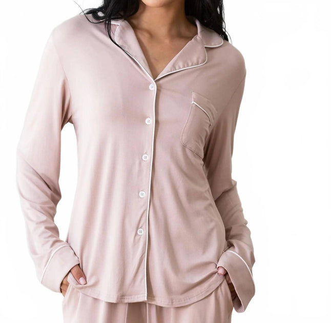 Cozy Earth Long Sleep Pj Set Gold Small 4