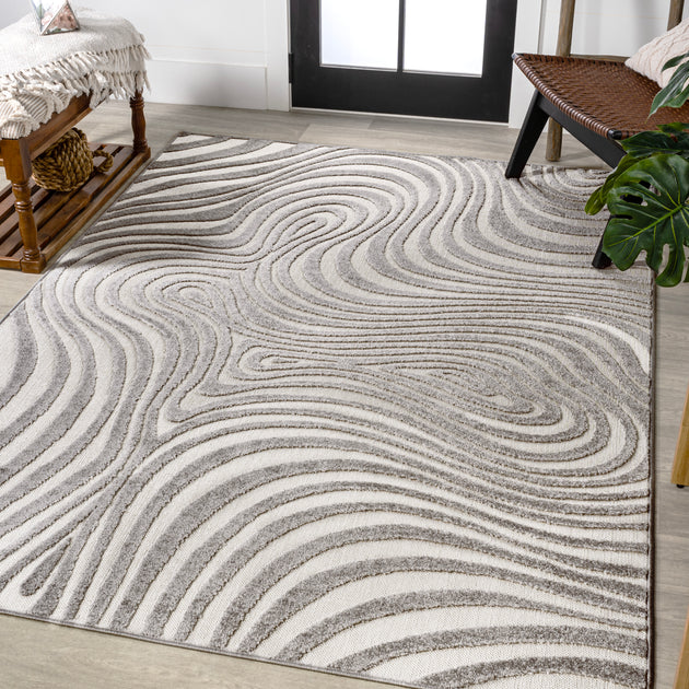 Jonathan Y Maribo Groovy Light Blue/Ivory Area Rug 2