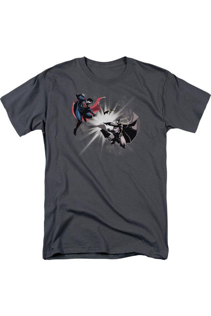 Gildan Batman V Superman Fight Burst T-Shirt Grau Small 2