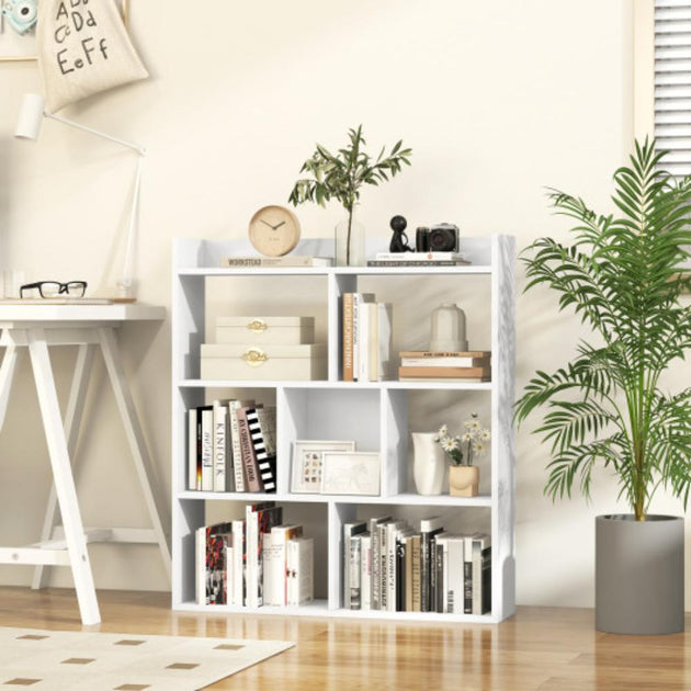 Hivvago 7 Cubes Open-back Bookshelf White 4