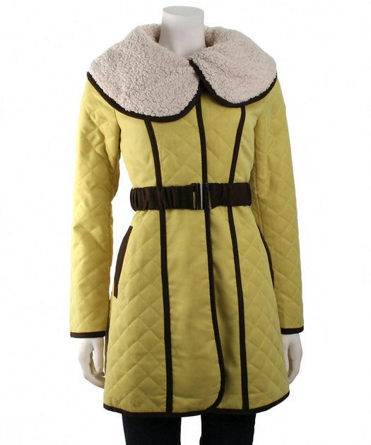RYU Oversized Quilted Coat Yellow Small 4