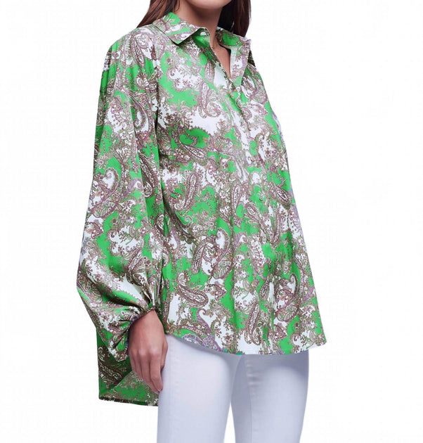 L'Agence Mickey Tunique Blouse Vert XXLarge 4