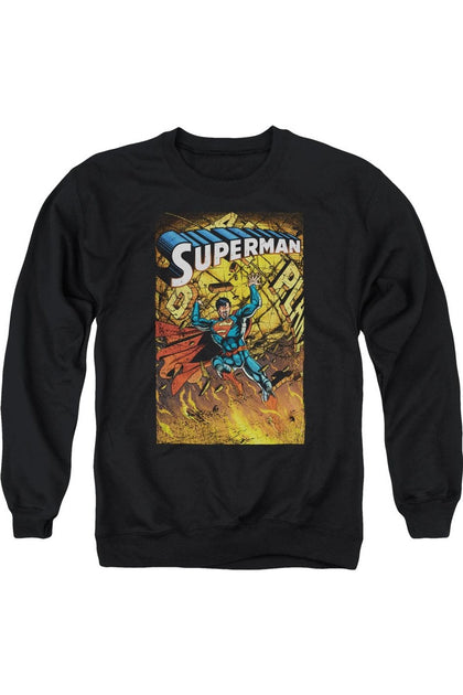 Gildan Superman Crewneck Sweatshirt Black XXX-Large 2