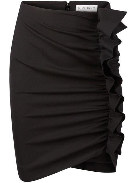 Nina Ricci Draped Mini Skirt Black EU 40 2