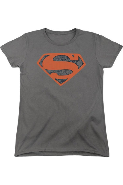 Gildan Superman Vintage Shield Collage T-Shirt Grey Large 2