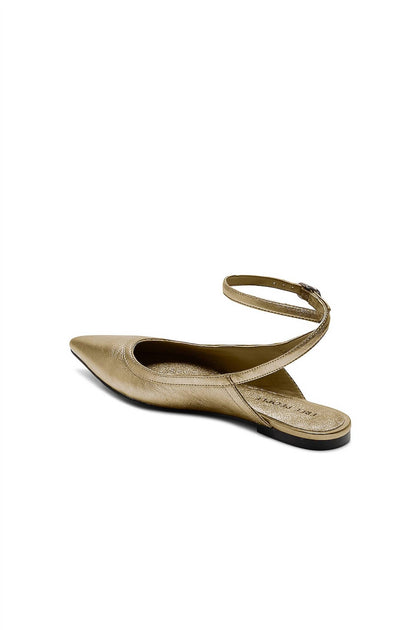 Free People Jules Point Flat Gold US 6.5 4