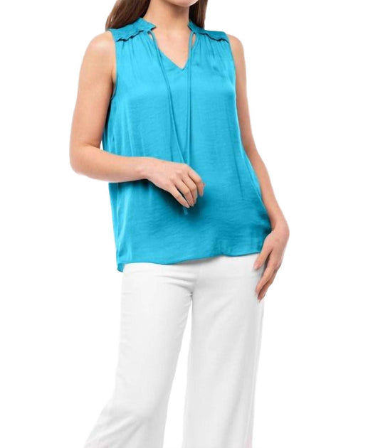 Naked Zebra Sofia Tank Top Blue Medium 2