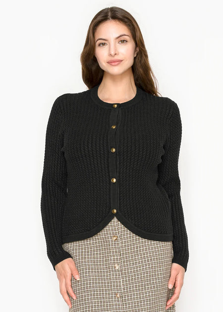 Yal New York Knit Cardigan Black XXLarge 2