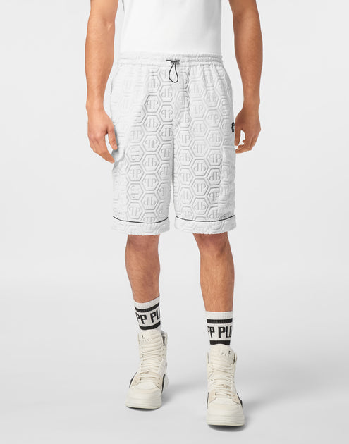 Philipp Plein Monogram Cargo Shorts White 54 4