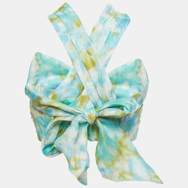 Zimmermann High-Tide Crop Top Vert/Bleu Medium 3