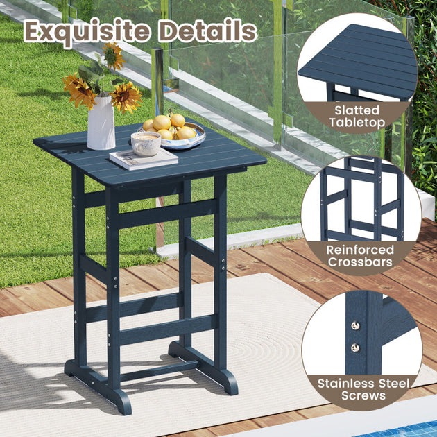 Hivvago 30 Inch Square Bar Table Black 7