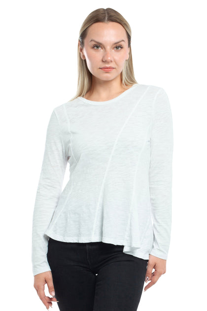 WILT Rundhals Langarmshirt Weiß XS 2