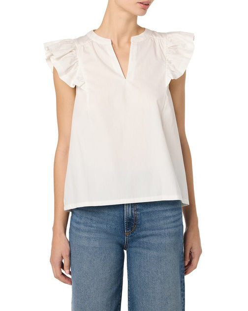 JOE'S Jeans V-Neck Top White XLarge 2