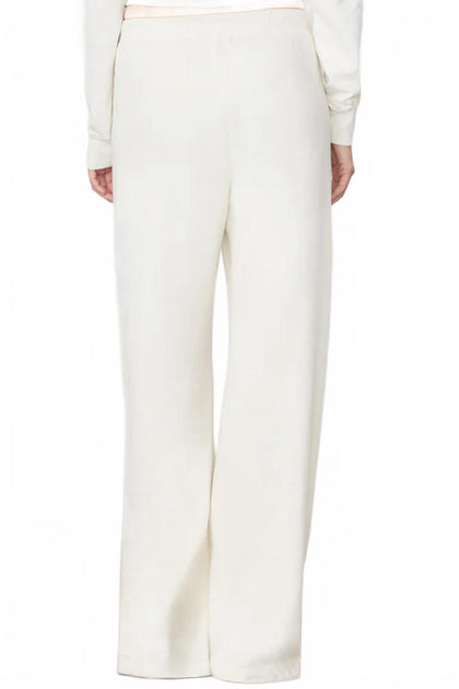 Eterne Drawstring Wide Leg Sweatpant Beige Small 3