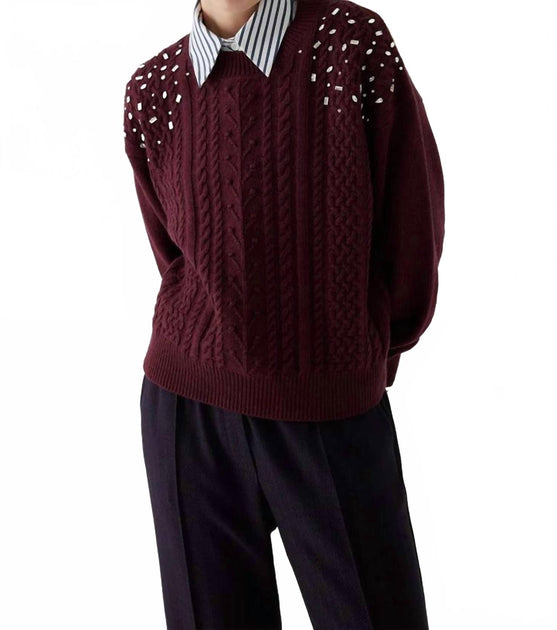 EXQUISE Araylia Sweater Red S 2
