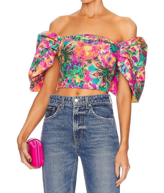 ELLIATT Rae Smoked Top Purple Multi Medium 2