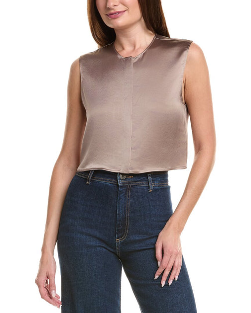 Leset Barb Crewneck Vest Brown Small 2