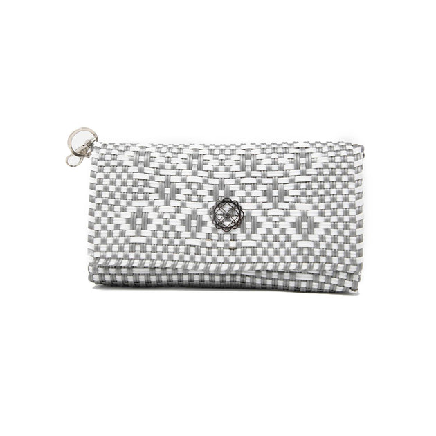 Lola's Bag Aztec Stripe Tote Bag with Clutch White One Size 4