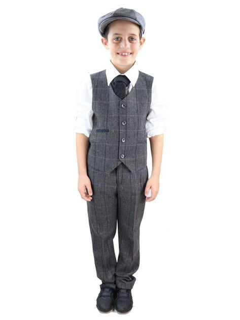 Oliver Tweed Boys 3 Piece Suit Charcoal Grey 14 Years 4