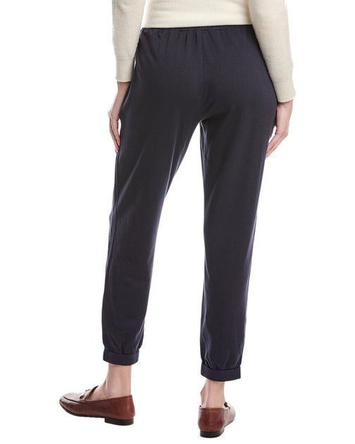 EILEEN FISHER Ankle Track Pant Blue Small 3