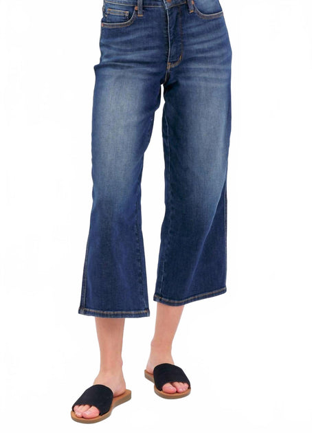 Judy Blue Harper Cropped Wide Leg Jeans Blue 24 2
