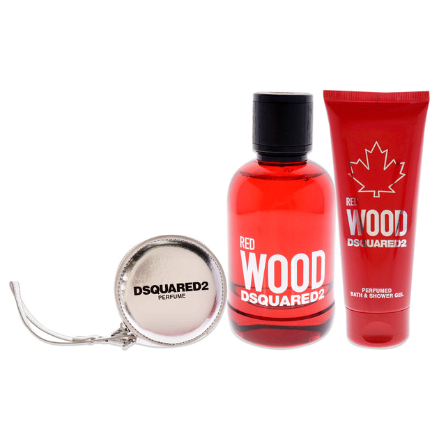 Dsquared2 Red Wood Gift Set Women Red One Size 4