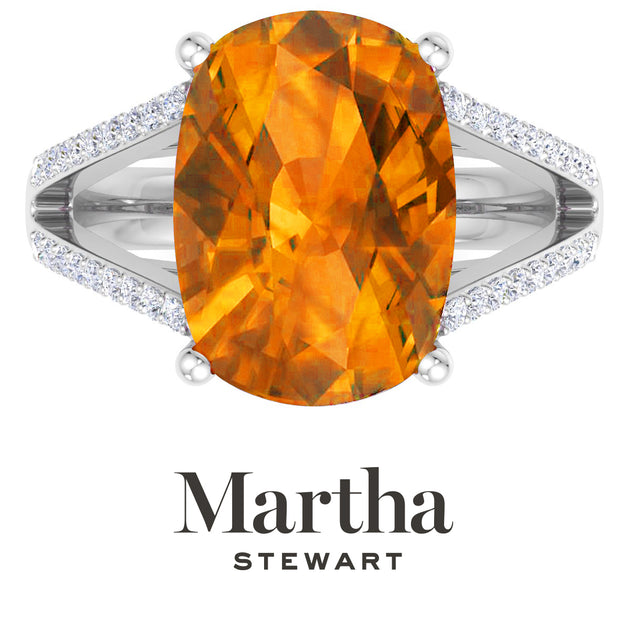 Martha Stewart Cushion Cut Gemstone Ring Multi US 8 3
