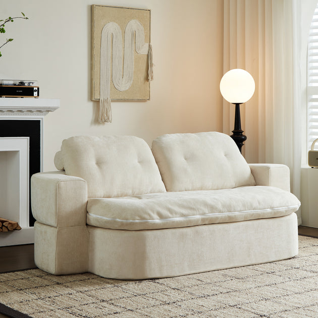 Streamdale Convertible Chenille Floor Sofa Bed 2
