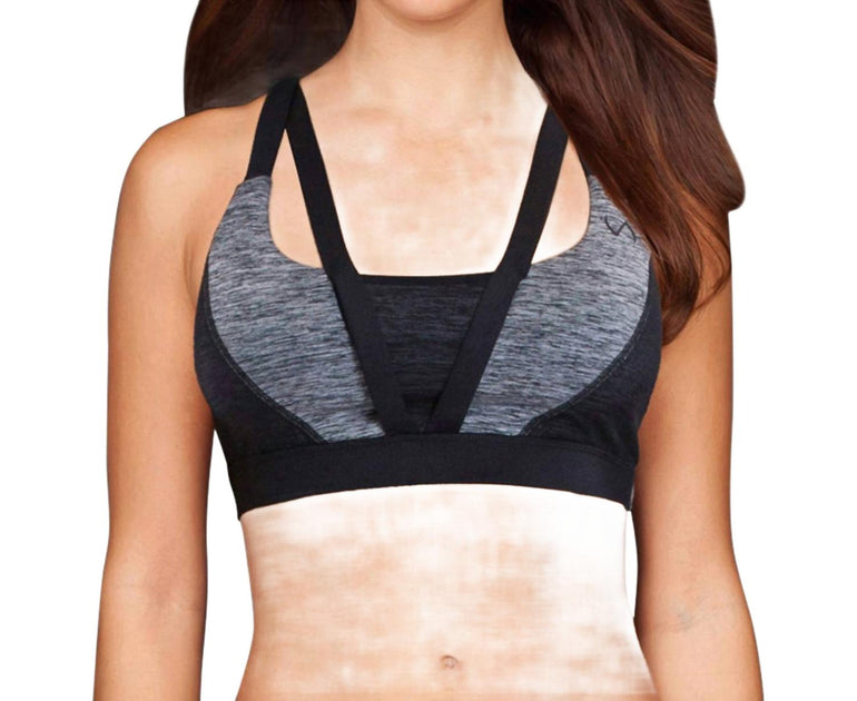 TLF Apparel Strappy Devant Low Impact Bra Grey Medium 2