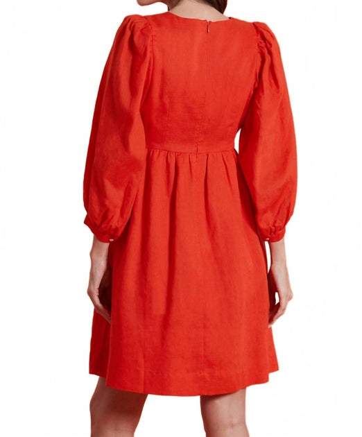 Tyler Boe Eva Einfarbiges Leinenkleid 3