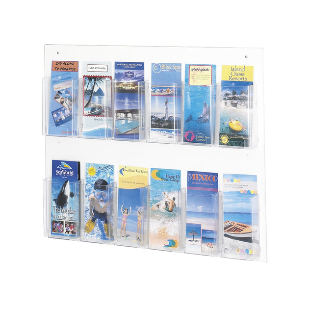 Safco Clear2c 12 Pamphlet Display Clear 2