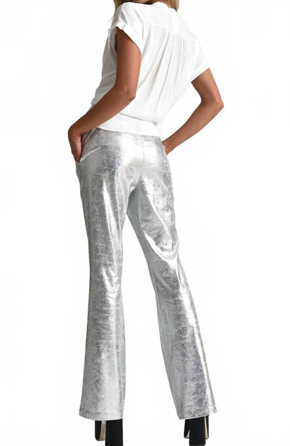 Muche & Muchette Savana Faux Leather Pant Silver XSmall/Small 3