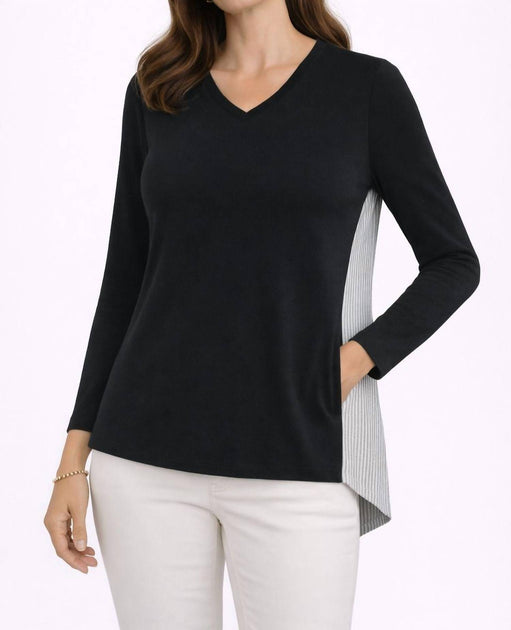 E.L.I. Arles Top Striped Black/White XLarge 3