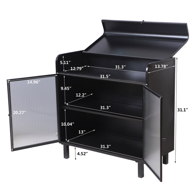 Streamdale Modern Sideboard Buffet Black 4