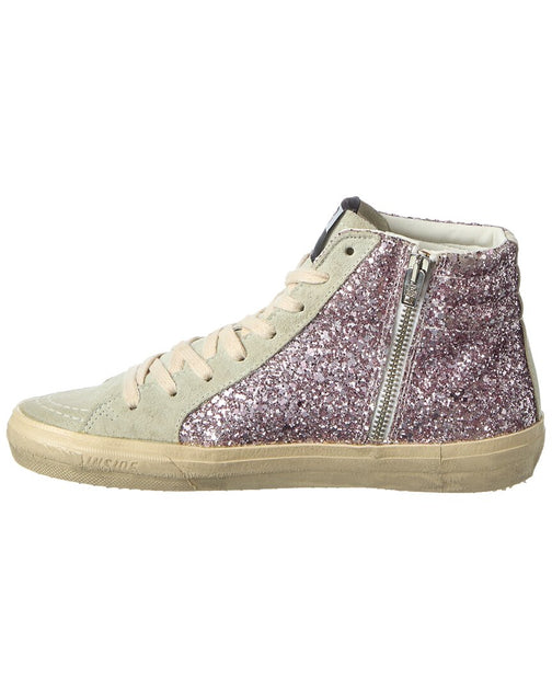 Golden Goose Slide Glitter & Suede Sneaker White EU 36 3