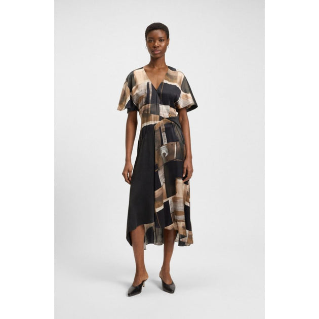 Boss Silk Dress Print Black US 6 4