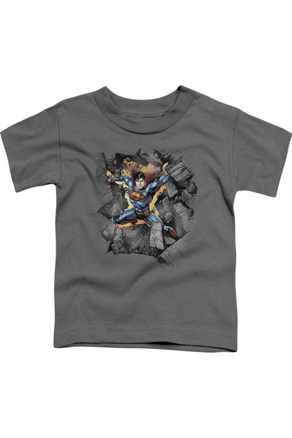 Gildan Superman Break On Through T-Shirt Grau XSmall 2