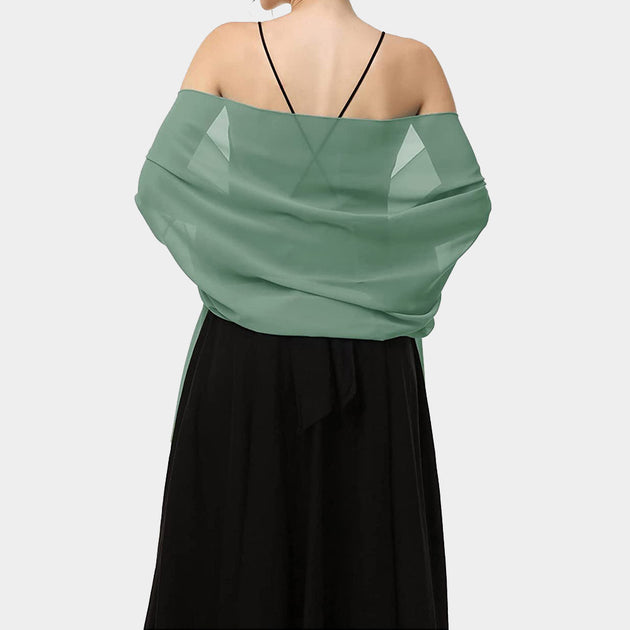 TRUEDAMES Chiffon Shawl Scarf Wrap Green 4