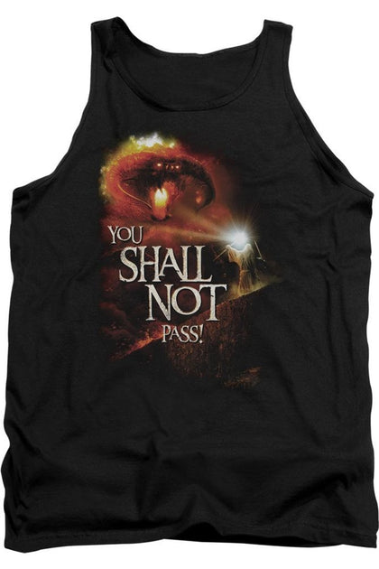 Gildan Herr Der Ringe You Shall Not Pass Tank Top Schwarz Small 2
