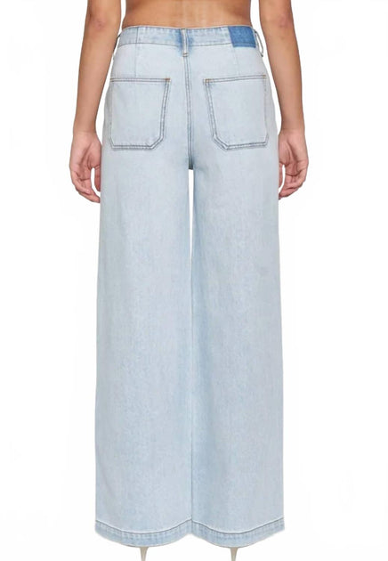 DAZE The Kickback High Rise Palazzo Jeans Blue 30 4