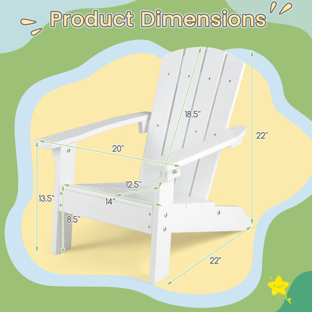 Hivvago Set of 2 Kid's Adirondack Chair 6