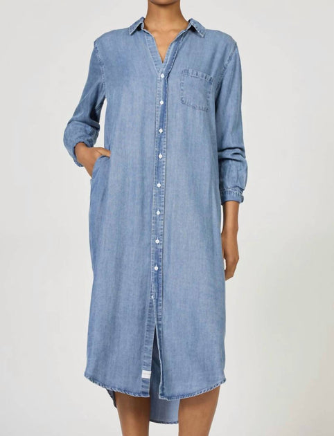 Dear John Denim Galina Shirt Dress Blue Medium 2