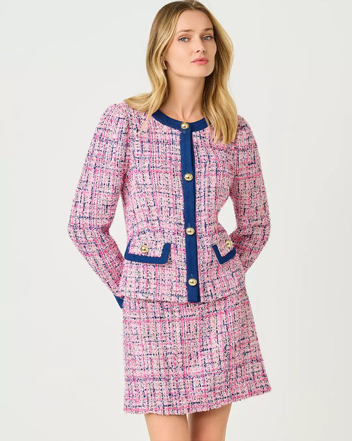 Lilly Pulitzer Greighlee Boucle Jacket Multi US 14 2